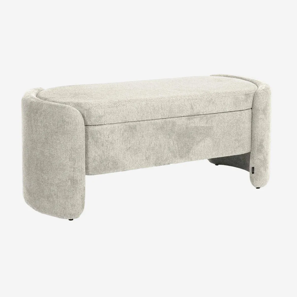 Panca contenitore, fondo letto contemporaneo in tessuto