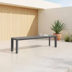 Panca da giardino in alluminio, 4 posti