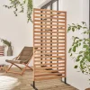 Paravento pieghevole in legno, 80x170x40cm