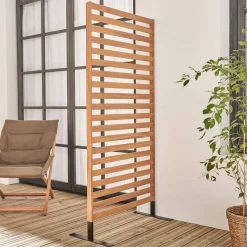 Paravento pieghevole in legno, 80x170x40cm