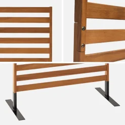 Paravento pieghevole in legno, 80x170x40cm