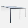 Pergola a parete 3x4 m in alluminio con grondaia