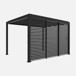 Pergola bioclimatica 3x4 in alluminio + 3 persiane da 1.3m