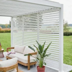 Pergola bioclimatica 3x4 in alluminio + 3 persiane da 1.3m