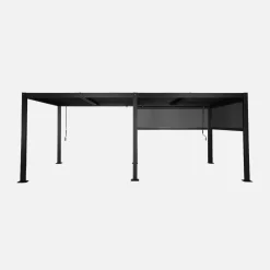 Pergola bioclimatica 3x6m + 2 tende 3m