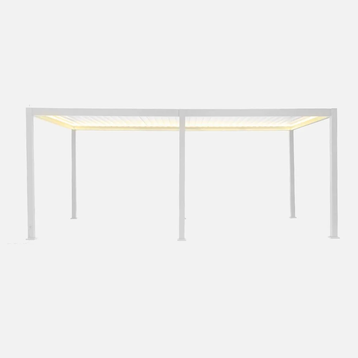 Pergola bioclimatica 3x6m elettrica in alluminio con illuminazione a LED