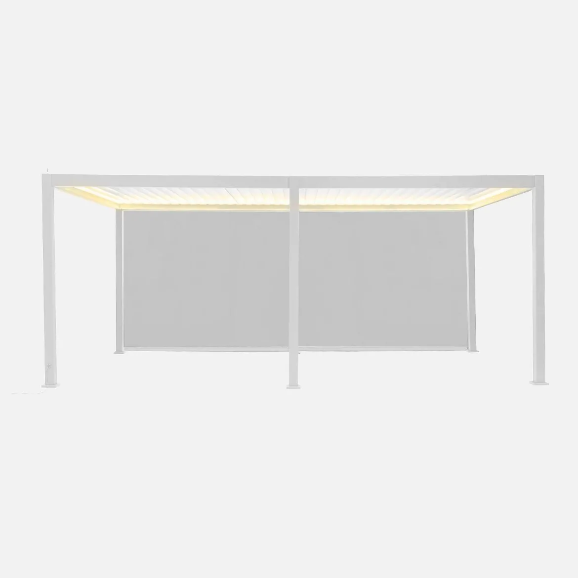 Pergola bioclimatica 3x6m elettrica in alluminio con LED + 2 tende 3m