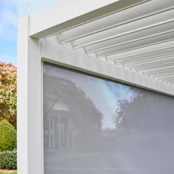 Pergola bioclimatica 3x4m in alluminio + tenda da sole 4m