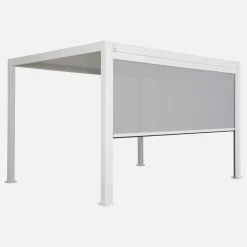 Pergola bioclimatica 3x4m in alluminio + tenda da sole 4m