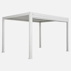 Pergola bioclimatica 3x4m in alluminio + tenda da sole 4m