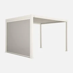 Pergola bioclimatica 3x4m in alluminio + tenda da sole 3m