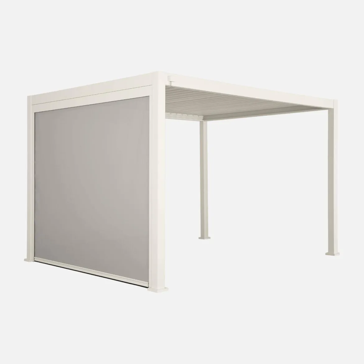 Pergola bioclimatica 3x4m in alluminio + tenda da sole 3m