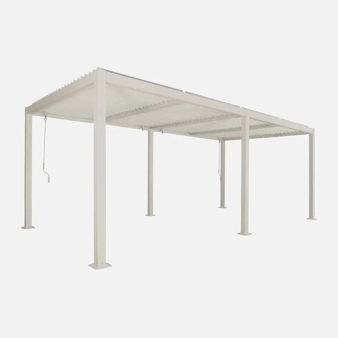Pergola bioclimatica 3x6m in alluminio e acciaio, lamelle orientabili