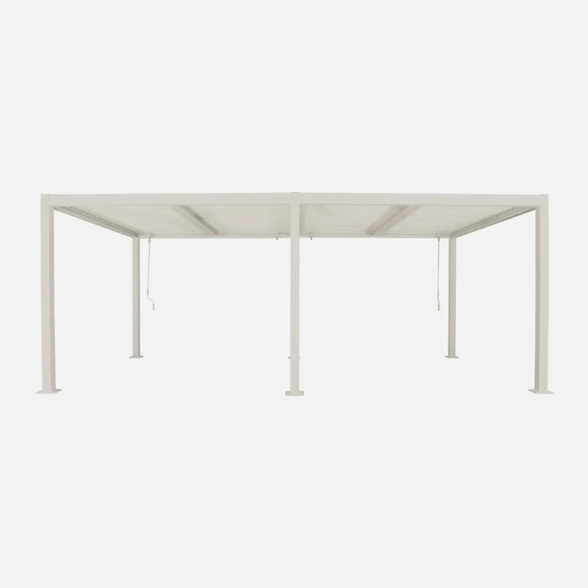 Pergola bioclimatica 3x6m in alluminio e acciaio, lamelle orientabili