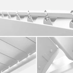 Pergola bioclimatica 3x4m in alluminio + pannello verticale 4m