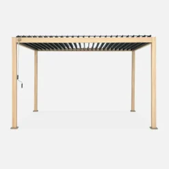 Pergola bioclimatica 3x4m in alluminio, lamelle orientabili