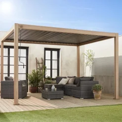 Pergola bioclimatica 3x4m in alluminio, lamelle orientabili