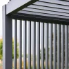 Pergola bioclimatica 3x4m in alluminio + 3 persiane verticali 1m