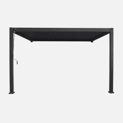 Pergola bioclimatica 3x4m in alluminio addossata, lame orientabili