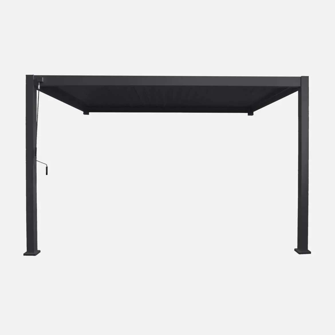 Pergola bioclimatica 3x4m in alluminio addossata, lame orientabili