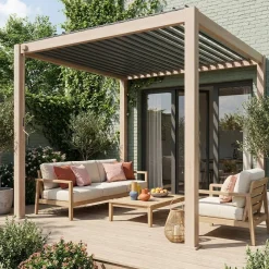 Pergola bioclimatica 3x3m in alluminio con lamelle orientabili