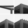 Pergola bioclimatica 3x4m in alluminio e acciaio + tenda 4m