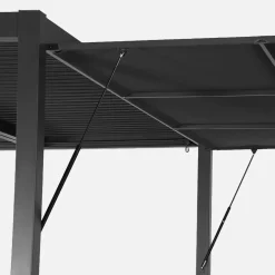 Pergola bioclimatica 3x4m in alluminio e acciaio + tenda 4m