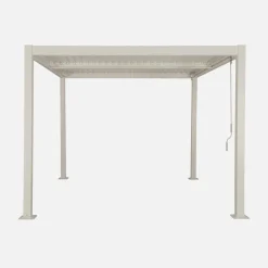 Pergola bioclimatica 3x3m in alluminio e acciaio, lamelle orientabili