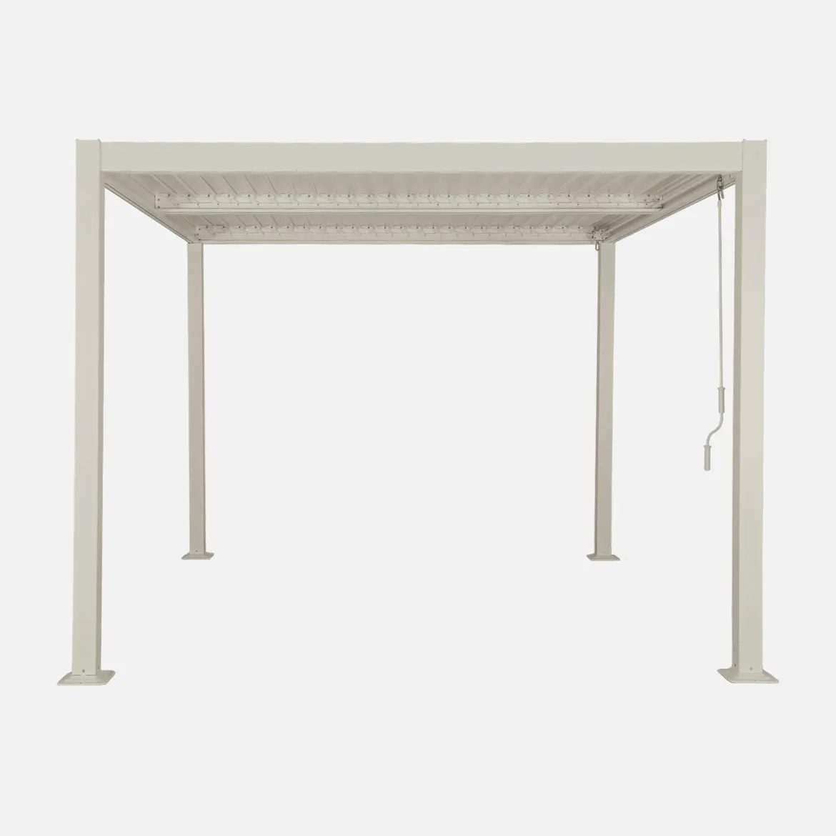 Pergola bioclimatica 3x3m in alluminio e acciaio, lamelle orientabili