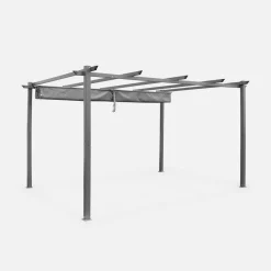 Pergola 3x4m in alluminio telo scorrevole