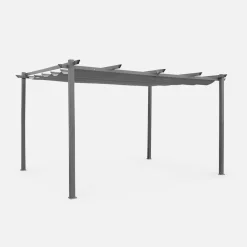 Pergola 3x4m in alluminio telo scorrevole