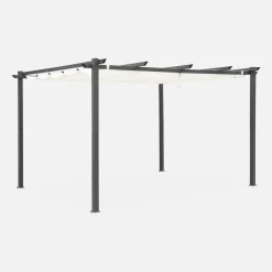Pergola 3x4m in alluminio telo scorrevole