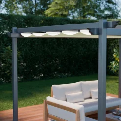 Pergola 3x4m in alluminio telo scorrevole