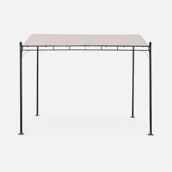 Pergola a parete struttura in acciaio 3x2,5 m con tetto in tessuto