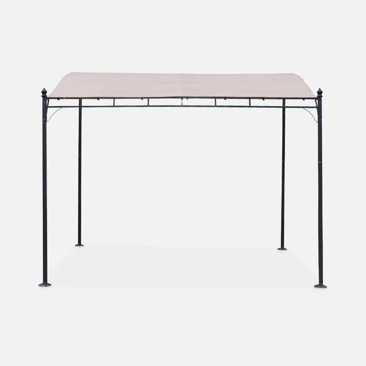 Pergola a parete struttura in acciaio 3x2,5 m con tetto in tessuto