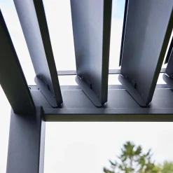 Pergola bioclimatica 3x4 in alluminio + 3 tende da 1m