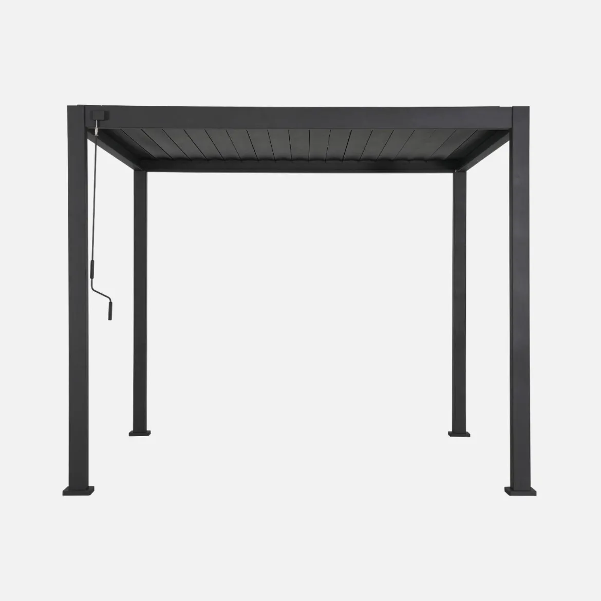 Pergola bioclimatica 3x3m in alluminio con lamelle orientabili V2 + 3 persiane