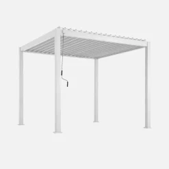 Pergola bioclimatica 3x3m in alluminio con lamelle orientabili