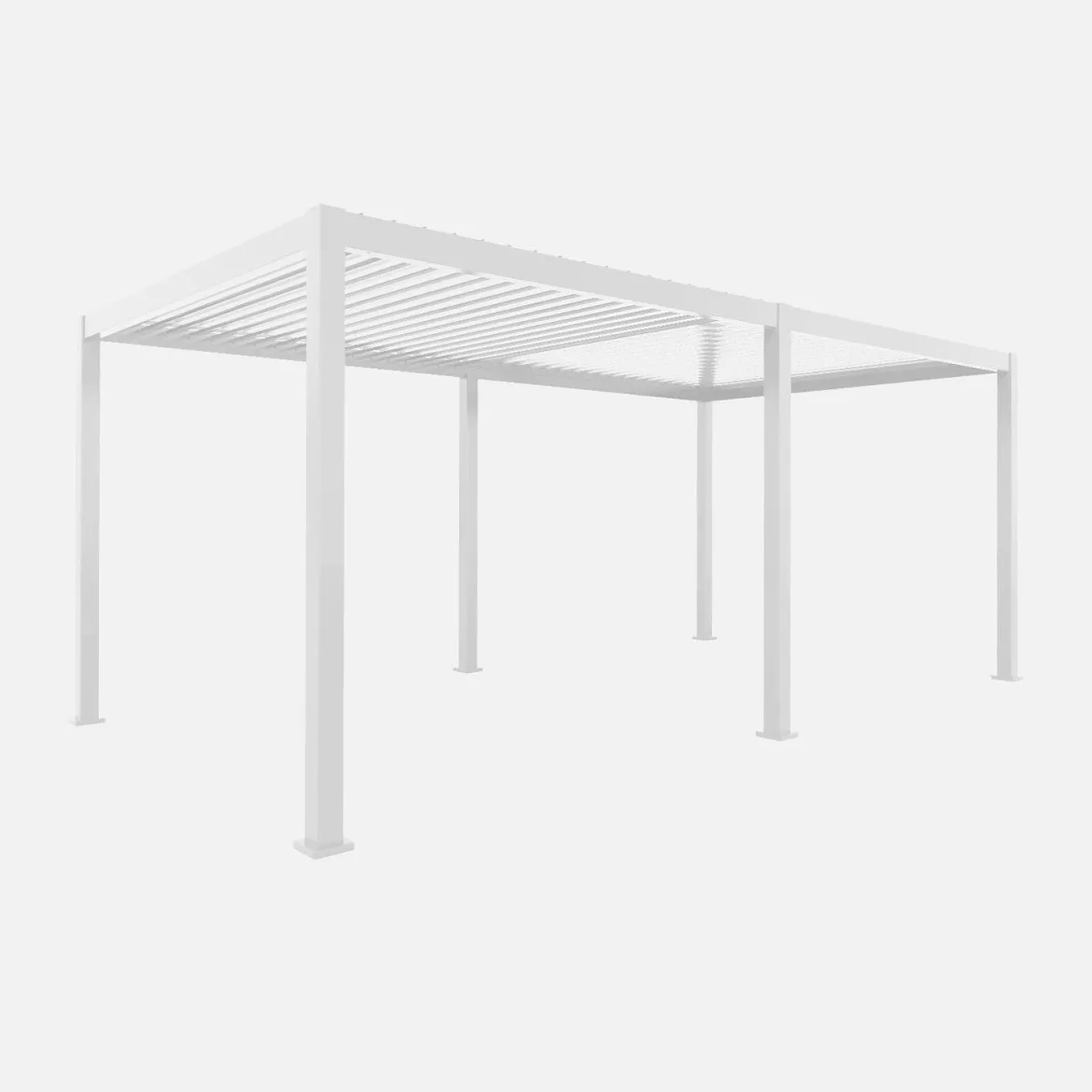 Pergola bioclimatica 3x6m in alluminio + 4 tende 3m