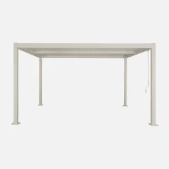 Pergola bioclimatica 3x4m in alluminio e acciaio, lamelle orientabili