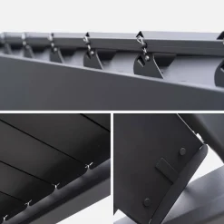 Pergola bioclimatica 3x4m in alluminio, lamelle orientabili