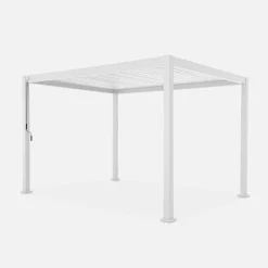 Pergola bioclimatica 3x4m in alluminio, lamelle orientabili