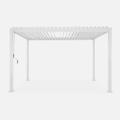 Pergola bioclimatica 3x4m in alluminio, lamelle orientabili