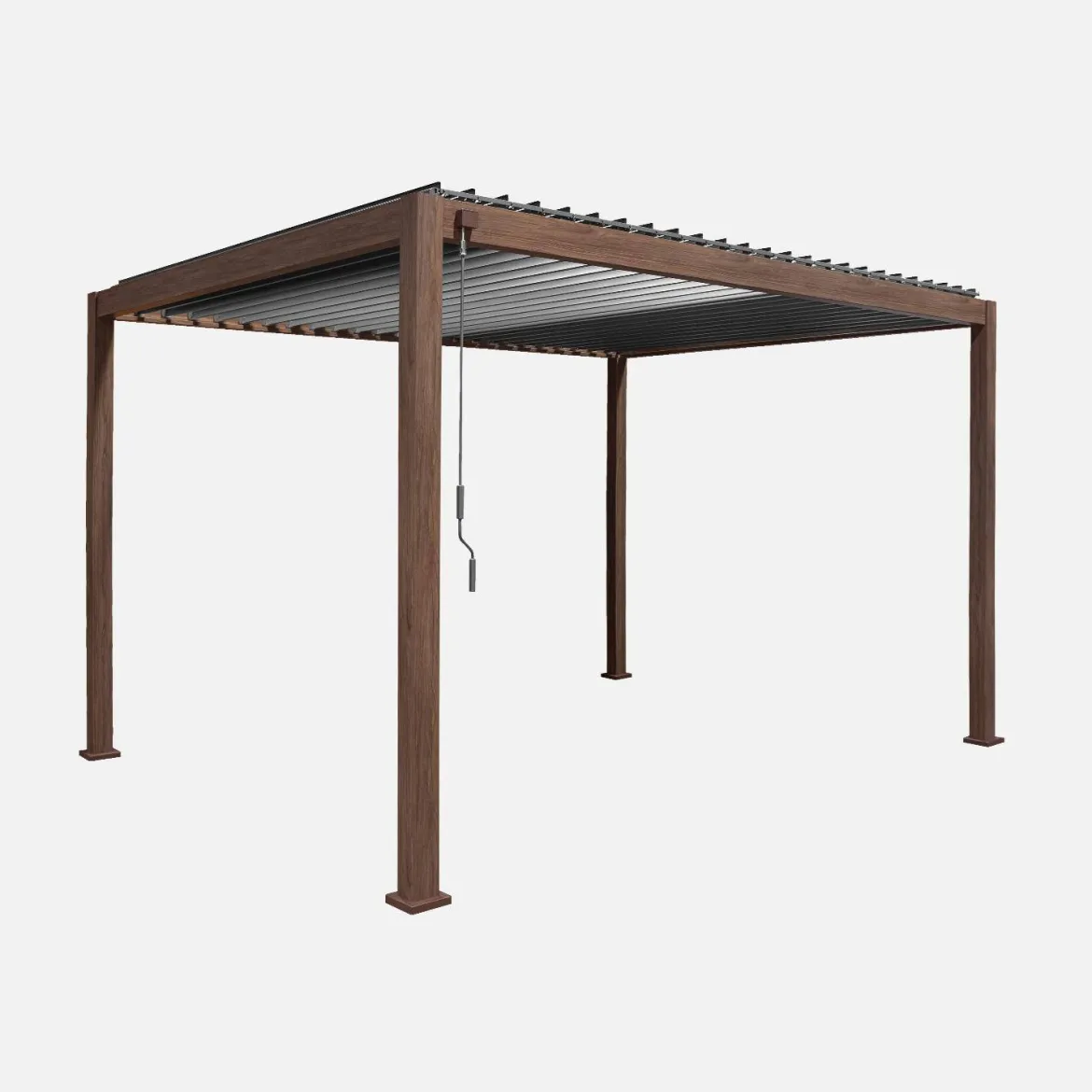Pergola bioclimatica 3x4m in alluminio, lamelle orientabili