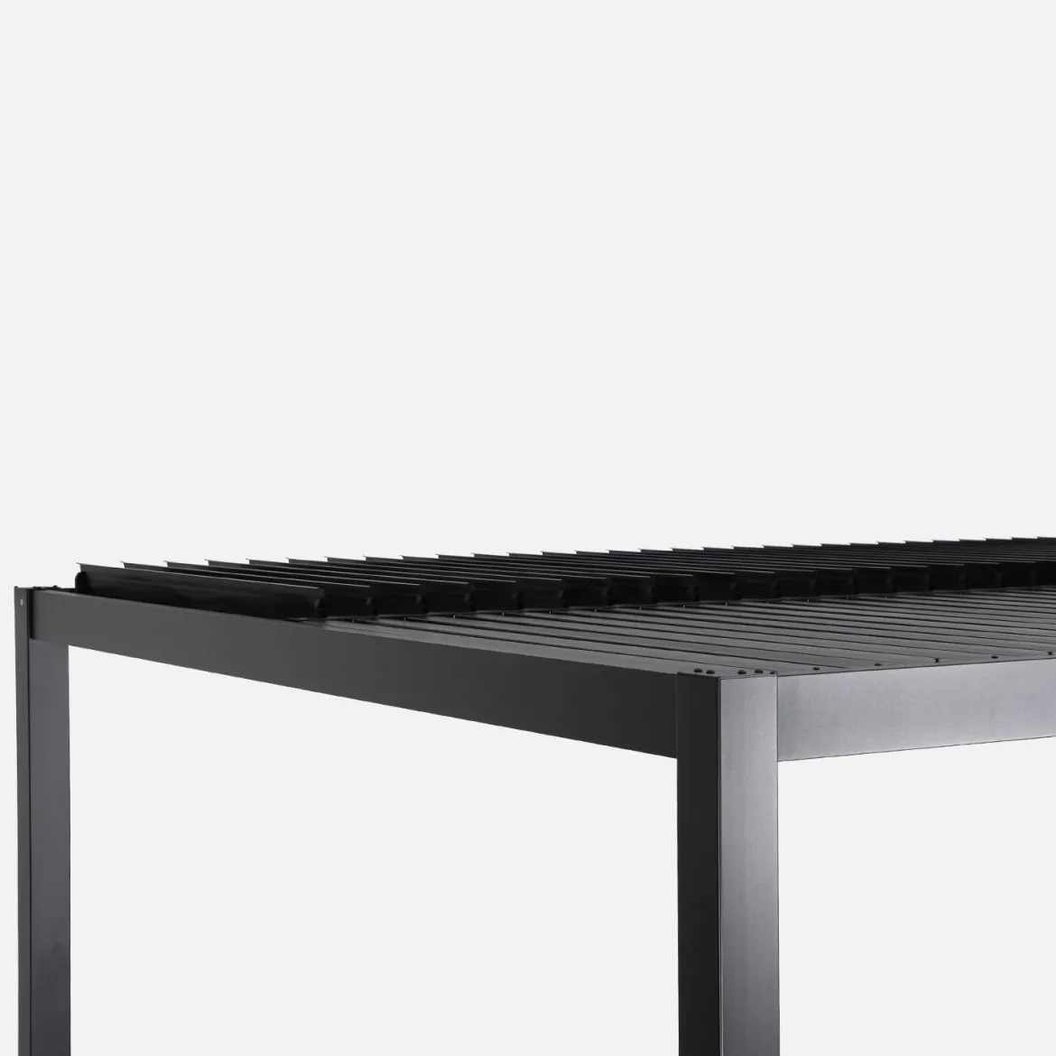 Pergola bioclimatica 3x3m in alluminio e acciaio + tenda 3m