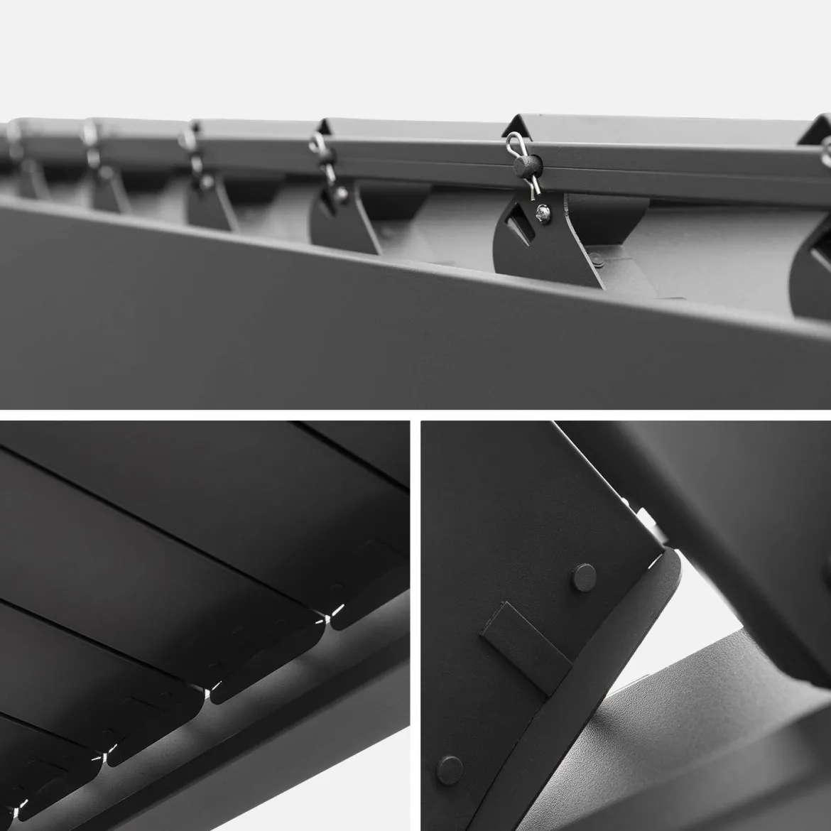 Pergola bioclimatica 3x3m in alluminio con lamelle orientabili