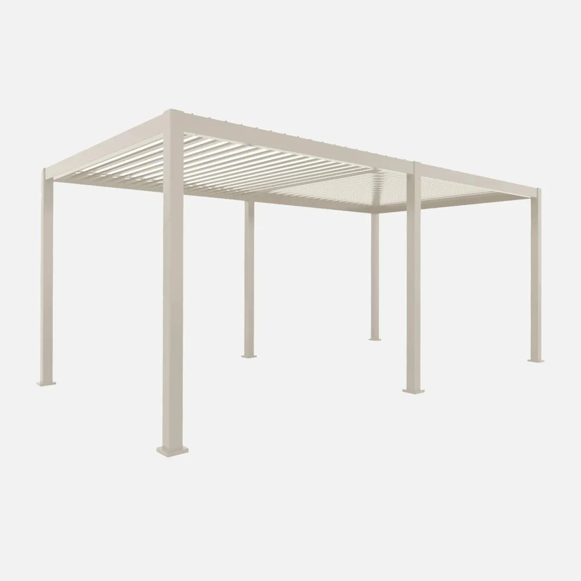 Pergola bioclimatica 3x6m in alluminio, lamelle orientabili