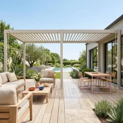 Pergola bioclimatica 3x6m in alluminio, lamelle orientabili