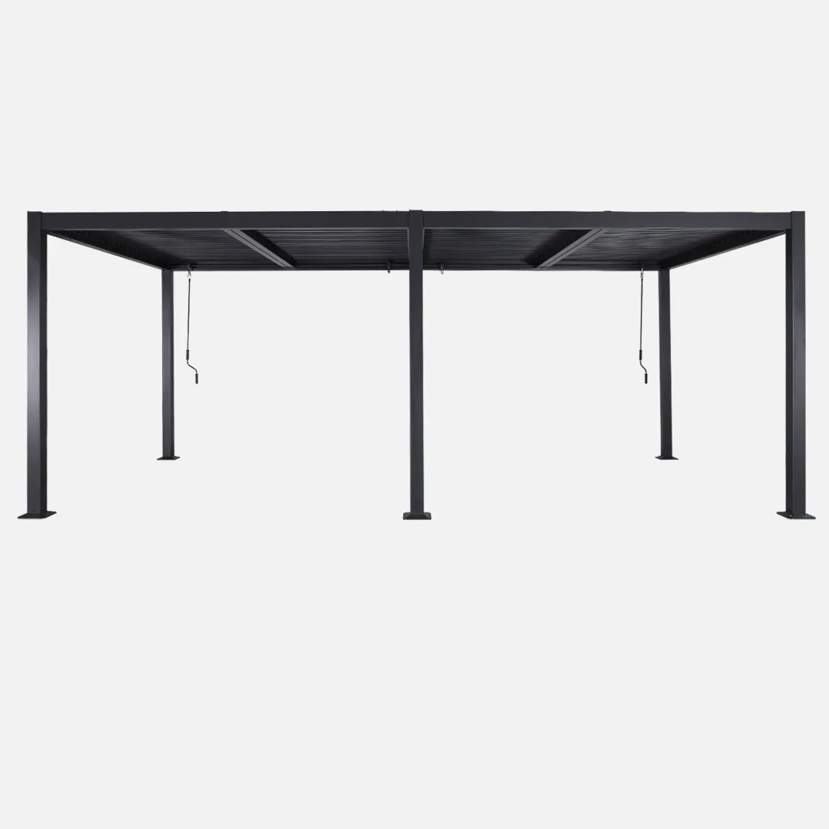 Pergola bioclimatica 3x6m in alluminio e acciaio, lamelle orientabili