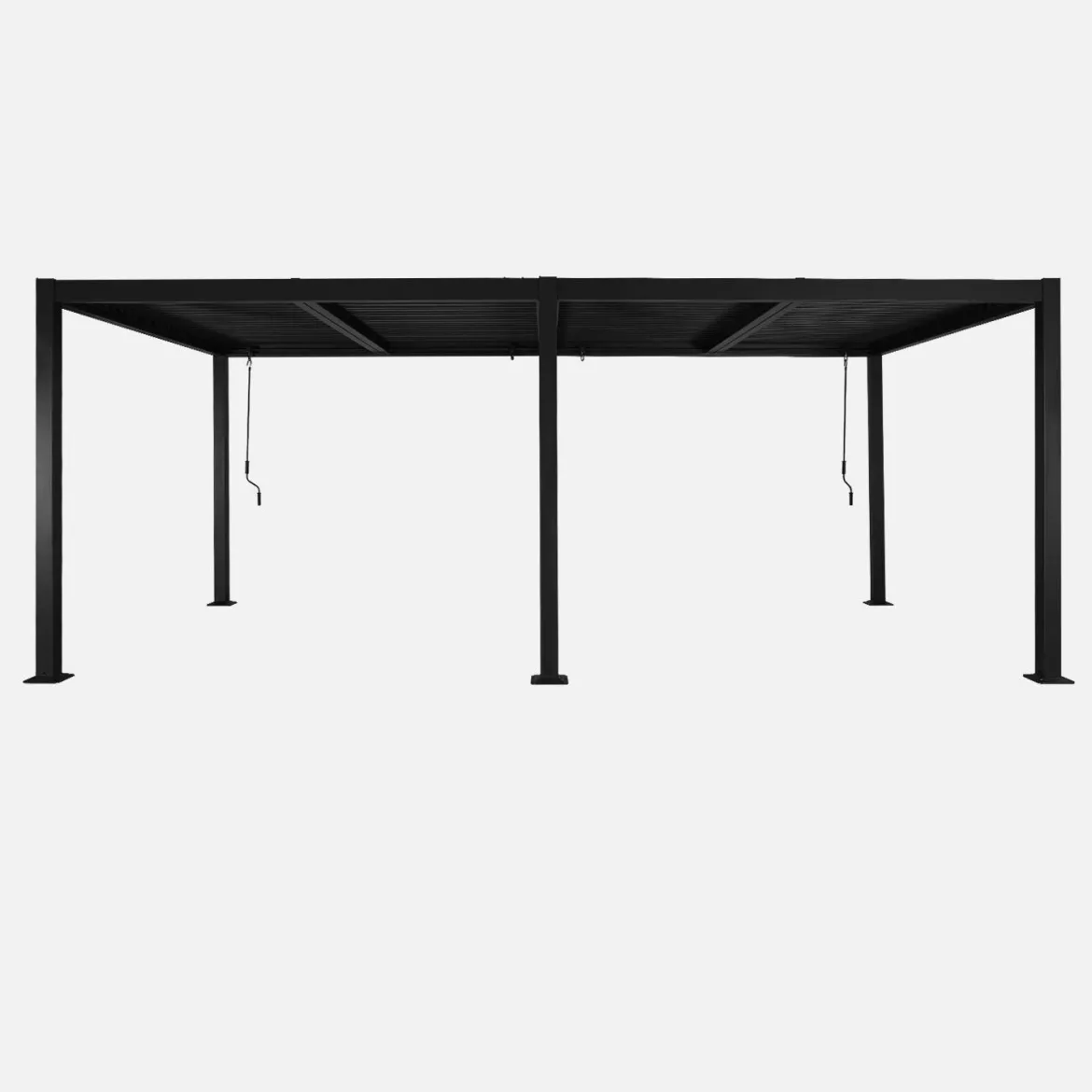 Pergola bioclimatica 3x6m in alluminio e acciaio, lamelle orientabili